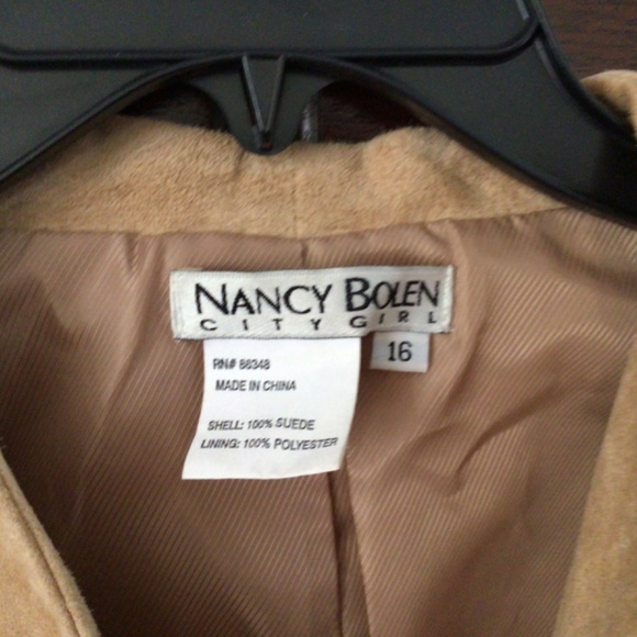 Fringed Suede Jacket by Nancy Bolen City Girl size 16 - Picture 2 of 3